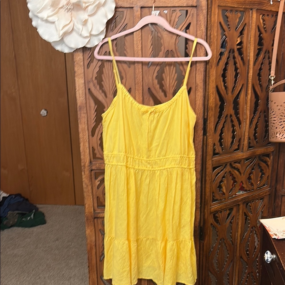 LOFT Yellow Spaghetti-Strap Sundress